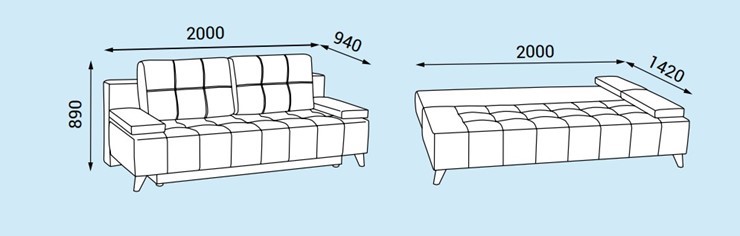 Прямой диван Нео 11 БД в Рязани - изображение 3