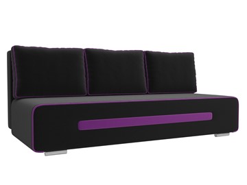 Прямой диван Приам, Черный (микровельвет) в Рязани