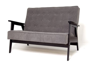 Прямой диван Ретро, двухместный (Темный тон / RS 15 - темно-серый) в Рязани