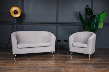 Комплект мебели Брамс  цвет бежевый диван 2Д + кресло в Рязани