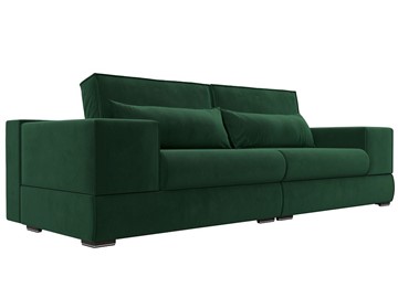 Прямой диван Лига-037, Зеленый (велюр) в Рязани