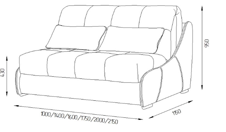 Прямой диван Токио 130 (НПБ) в Рязани - изображение 11