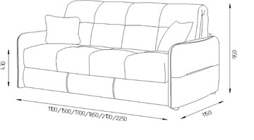 Прямой диван Токио 2 130 (ППУ) в Рязани - предосмотр 7