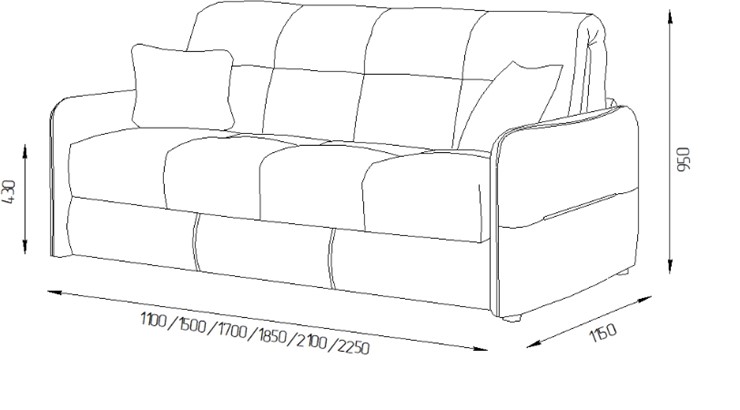 Прямой диван Токио 2 130 (ППУ) в Рязани - изображение 7