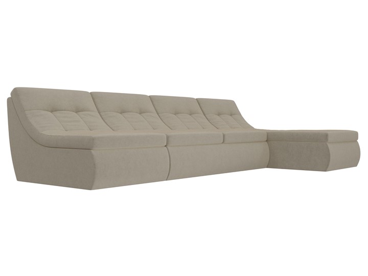 Большой модульный диван Холидей, Бежевый (микровельвет) в Рязани - изображение 3