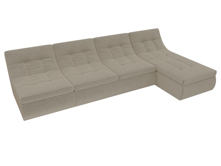 Большой модульный диван Холидей, Бежевый (микровельвет) в Рязани - изображение 4