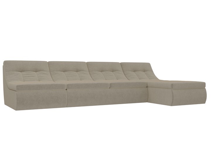 Большой модульный диван Холидей, Бежевый (микровельвет) в Рязани - изображение