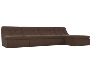 Большой модульный диван Холидей, Коричневый (рогожка) в Рязани