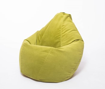 Кресло-мешок Груша малое, велюр однотон, травянное в Рязани - предосмотр