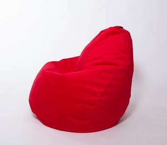 Кресло-мешок Груша большое, велюр однотон, красное в Рязани - предосмотр 1