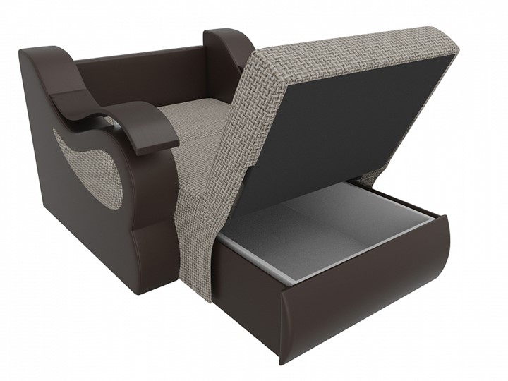 Кресло-кровать Меркурий (60), Корфу 02 (рогожка)/черный (экокожа) в Рязани - изображение 2