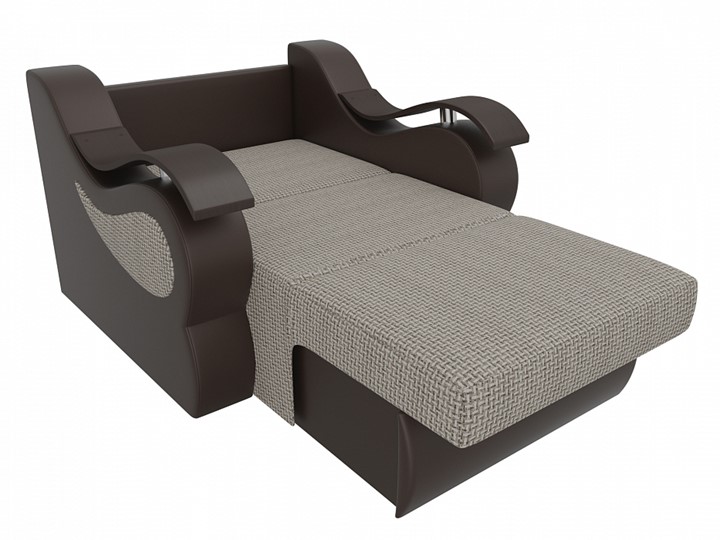 Кресло-кровать Меркурий (60), Корфу 02 (рогожка)/черный (экокожа) в Рязани - изображение 1