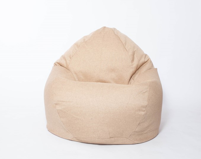 Кресло-мешок Макси, рогожка, 150х100, песочное в Рязани - изображение 1