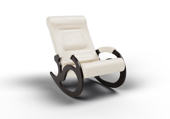 Кресло-качалка Вилла, экокожа крем 11-К-КР в Рязани - изображение
