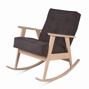 Кресло-качалка Ретро (беленый дуб / 05 - коричневый) в Рязани
