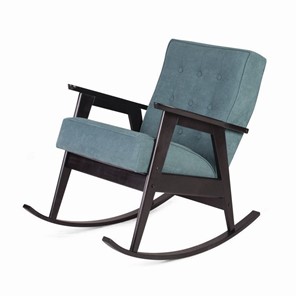Кресло-качалка Ретро (венге / RS 29 - бирюзовый) в Рязани