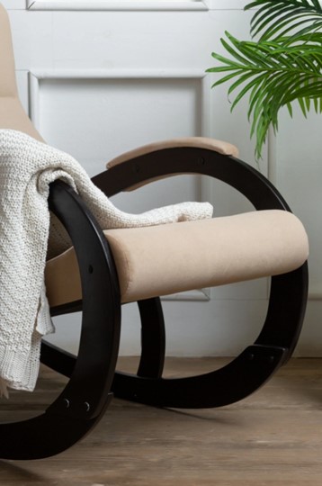 Кресло-качалка в гостиную Корсика, ткань Amigo Beige 34-Т-AB в Рязани - изображение 6