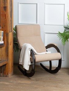 Кресло-качалка в гостиную Корсика, ткань Amigo Beige 34-Т-AB в Рязани - предосмотр 7