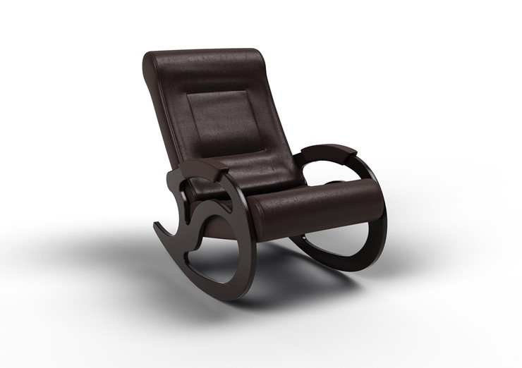 Кресло-качалка Вилла, экокожа крем 11-К-КР в Рязани - изображение 1