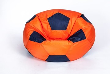 Кресло-мешок Мяч большой, оранжево-черный в Рязани