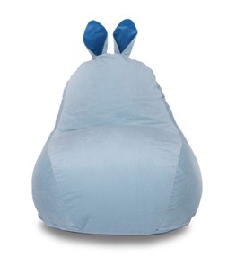 Кресло-игрушка Зайка (короткие уши), голубой в Рязани