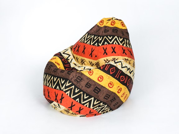 Кресло-мешок Груша среднее, жаккард, африкан в Рязани - изображение