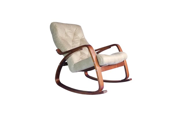 Кресло-качалка Гранд, замша крем в Рязани - изображение