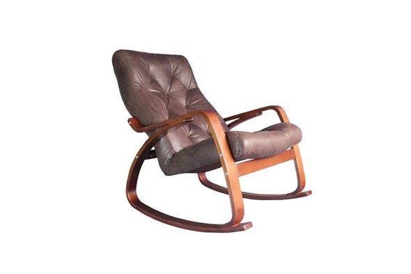Кресло-качалка Гранд, замша шоколад в Рязани - изображение