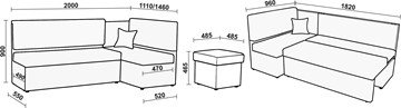 Кухонный угловой диван Нео КМ 3 с механизмом 2000*1110 в Рязани - предосмотр 20