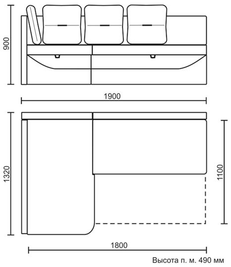 Кухонный диван Яшма 1 ДУ в Рязани - изображение 8