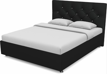 Полутороспальная кровать Моника 1400 с основанием (Nitro Black) в Рязани