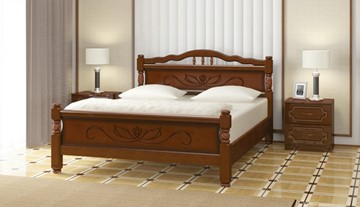 Спальная кровать Карина-5 (Орех) 120х200 в Рязани