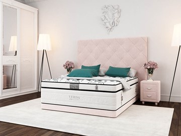 Кровать спальная Style Compact/Basement 180х200, Флок (Велсофт Винтажный розовый) в Рязани