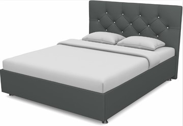 Кровать полутороспальная Моника 1400 с основанием (Nitro Grey) в Рязани