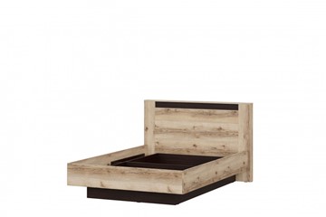 Двуспальная кровать №3 (универсальная 1,6х2,0 страйп) серия №2, дуб делано/дуб венге в Рязани