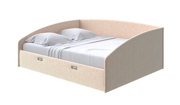 Двуспальная кровать Bono 160х200, Флок (Бентлей Песок) в Рязани