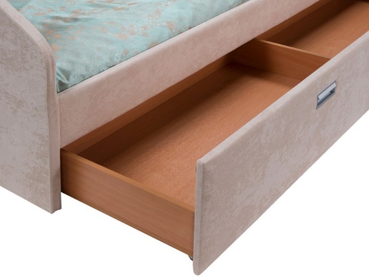 Кровать 2-спальная Bono 160х200, Искусственная шерсть (Лама Авокадо) в Рязани - изображение 1
