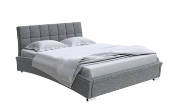 Спальная кровать Corso-1L 140x200, Велюр (Gratta 4 Серый космос) в Рязани