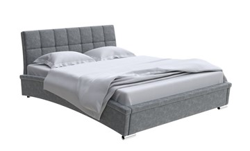 Кровать в спальню Corso-1L 180х200, Велюр (Gratta 4 Серый космос) в Рязани