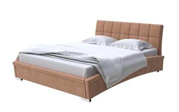 Кровать 2-спальная Corso-1L 200x200, Микровелюр (Manhattan Брауни) в Рязани