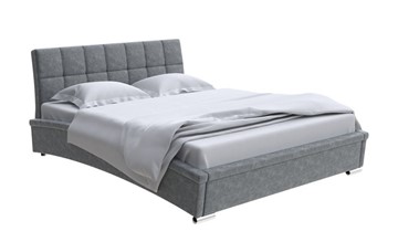 Кровать 2-спальная Corso-1L 200x200, Велюр (Gratta 4 Серый космос) в Рязани