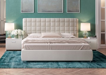 Кровать спальная Corso-3 140x200, Искусственная шерсть (Лама Лён) в Рязани