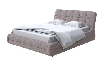 Спальная кровать Corso-6 140x200, Рогожка (Levis 25 Светло-коричневый) в Рязани