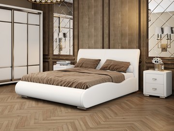 Кровать Corso-8 Lite 160х200, Экокожа (Белый) в Рязани