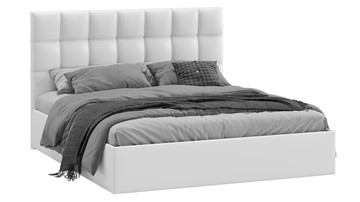 Двуспальная кровать Эмбер тип 1 (Экокожа белая) в Рязани