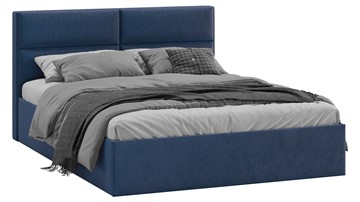 Кровать Глосс Тип 1 (Микровелюр Wellmart Blue) в Рязани