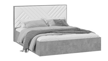 Кровать спальная Хилтон Тип 1 (Ателье светлый/Белый) в Рязани