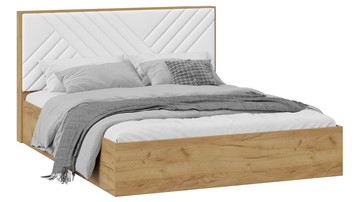 Спальная кровать Хилтон Тип 1 (Дуб крафт золотой/Белый) в Рязани