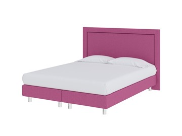 Спальная кровать London Boxspring Elite 160х200, Рогожка (Savana Berry (фиолетовый)) в Рязани