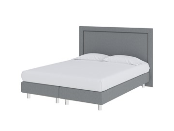 Двуспальная кровать London Boxspring Elite 160х200, Рогожка (Savana Grey (серый)) в Рязани